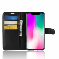 Apple iPhone Handy Tasche Flip Cover Case Buch Klapp Schutz Hülle Etui Bumper Apple iPhone XR Schwarz