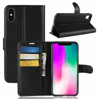 Apple iPhone Handy Tasche Flip Cover Case Buch Klapp Schutz Hülle Etui Bumper Apple iPhone XR Schwarz