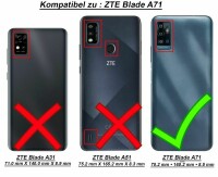 ZTE Blade A71 Handy Tasche Hülle Schutzhülle Klapphülle Flip Case Schale Etui BF