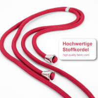 Handykette Universal + Farbauswahl + zum Umhängen für Handyhülle Hülle Cover  Wein-Rot