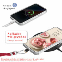 Handykette Universal + Farbauswahl + zum Umhängen für Handyhülle Hülle Cover  Wein-Rot