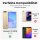 Huawei Handy Tasche Handyhülle Schutz Hülle Blumen Flip Cover Buch Case Etui Huawei Y6 2018 Blau