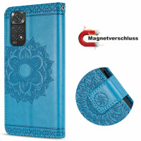 Hülle für Xiaomi Redmi Note 11 / 11S, Schutzhülle Klapphülle Handy Tasche Etui Blau
