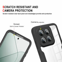 360° Grad Hülle Xiaomi 14 Pro Handyhülle vollschutz Integriertem Displayschutz Schwarz