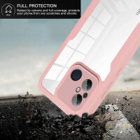 360° Grad Hülle Xiaomi Redmi 12C Rundum vollschutz Integriertem Displayschutz Rosa