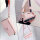 Handykette Samsung Hülle mit Band Handyhülle Kartenfächer PU Leder Umhängetasche Galaxy A15 Rosa