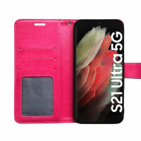 Handyhülle für Samsung Galaxy S21 Ultra 5G Hülle Handy Tasche Flip Case Etui TPU