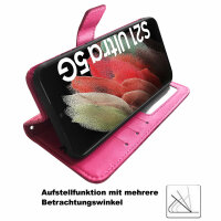 Handyhülle für Samsung Galaxy S21 Ultra 5G Hülle Handy Tasche Flip Case Etui TPU