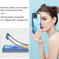 360° Grad Hülle Realme C21Y/ C25Y Panzer vollschutz Integriertem Displayschutz Blau