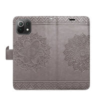 Hülle Xiaomi Mi 11 Lite 4G / 5G / NE, Handy Tasche Flip Case Etui Schale Wallet  Grau