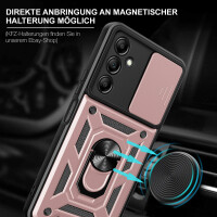 Outdoor Panzer Hülle für Samsung Galaxy A25 mit Kameraschutz Ringhalter Bumper  Rosegold