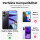 Handykette Xiaomi Hülle mit Band Handyhülle Kartenfächer PU Leder Umhängetasche Redmi Note 13 Pro+ 5G Schwarz