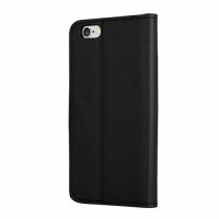 Apple iPhone Handy Tasche Flip Cover Case Buch Klapp Schutz Hülle Etui Bumper Apple iPhone 6 / 6s Schwarz