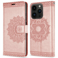 Handyhülle für Apple iPhone 14 Pro – Mandala Case Rosegold