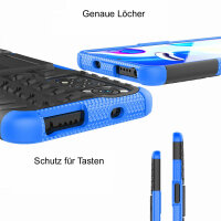 Xiaomi Redmi Note 11S / 11, Schutz Hülle Handy Tasche Outdoor Case Cover Bumper  Blau