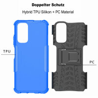 Xiaomi Redmi Note 11S / 11, Schutz Hülle Handy Tasche Outdoor Case Cover Bumper  Blau