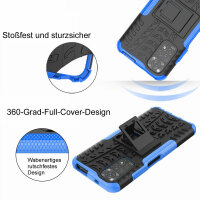 Xiaomi Redmi Note 11S / 11, Schutz Hülle Handy Tasche Outdoor Case Cover Bumper  Blau