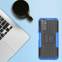 Xiaomi Redmi Note 11S / 11, Schutz Hülle Handy Tasche Outdoor Case Cover Bumper  Blau