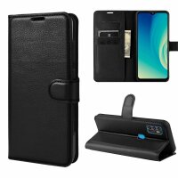 Handyhülle für ZTE Blade A7s 2020 – Klapphülle PU-Leder Schwarz