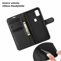 Handyhülle für ZTE Blade A7s 2020 – Klapphülle PU-Leder Schwarz