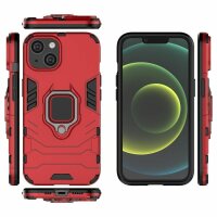 Handyhülle für Apple iPhone 14 – Ring Panzer Cover Rot