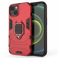 Handyhülle für Apple iPhone 14 – Ring Panzer Cover Rot