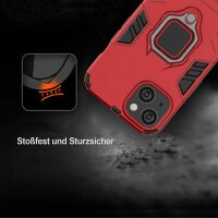 Handyhülle für Apple iPhone 14 – Ring Panzer Cover Rot
