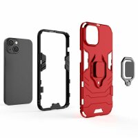 Handyhülle für Apple iPhone 14 – Ring Panzer Cover Rot