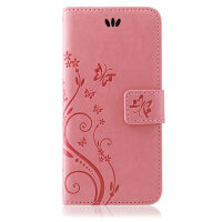 Huawei P20 Pro Handy Tasche Handyhülle Wallet Schutz Hülle Blumen Flip Cover