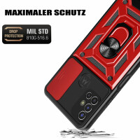Outdoor Panzer Hülle Motorola Moto G10 G20 G30 Handyhülle mit Kameraschutz Ring Rot