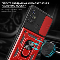 Outdoor Panzer Hülle Motorola Moto G10 G20 G30 Handyhülle mit Kameraschutz Ring Rot
