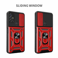 Outdoor Panzer Hülle Motorola Moto G10 G20 G30 Handyhülle mit Kameraschutz Ring Rot