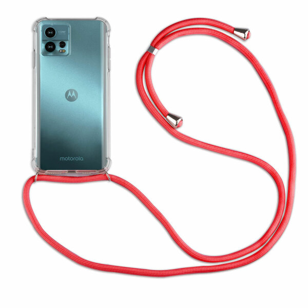 betterfon Handykette für Motorola Moto G72 Handyhülle mit Band Hülle mit Kordel  Rot