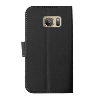 Handy Tasche für Samsung Galaxy Cover Case Buch Klapp Schutz Hülle Etui Wallet Samsung Galaxy S7 Edge Schwarz