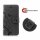 Huawei Handy Tasche Handyhülle Schutz Hülle Blumen Flip Cover Buch Case Etui Huawei Y5 2019 Schwarz