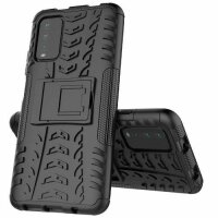 Schutz Hülle Xiaomi Handy Tasche Case Cover Silikon Schale Outdoor Handyhülle BF Xiaomi Poco M3 Schwarz
