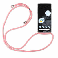 Handykette Für Google Pixel 8A Handyhülle mit Band Hülle Kordel Bumper Beige / Braun