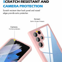 Handyhülle für Samsung Galaxy S21 Ultra – 360° Panzer Case mit Displayschutz Rosa