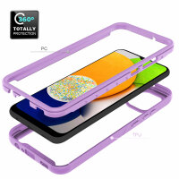 Hülle für Samsung Galaxy A03 - Handyhülle Schutzhülle Silikon Case Cover Bumper Lila