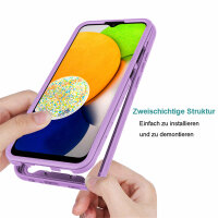 Hülle für Samsung Galaxy A03 - Handyhülle Schutzhülle Silikon Case Cover Bumper Lila