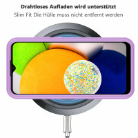 Hülle für Samsung Galaxy A03 - Handyhülle Schutzhülle Silikon Case Cover Bumper Lila