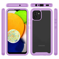 Hülle für Samsung Galaxy A03 - Handyhülle Schutzhülle Silikon Case Cover Bumper Lila