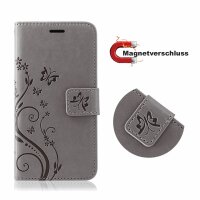 Handy Tasche ZTE Blade Hülle Schutzhülle Klapphülle Flip Case Buchhülle Etui TPU Blade A31 Lite Grau