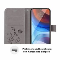 Handy Tasche ZTE Blade Hülle Schutzhülle Klapphülle Flip Case Buchhülle Etui TPU Blade A31 Lite Grau