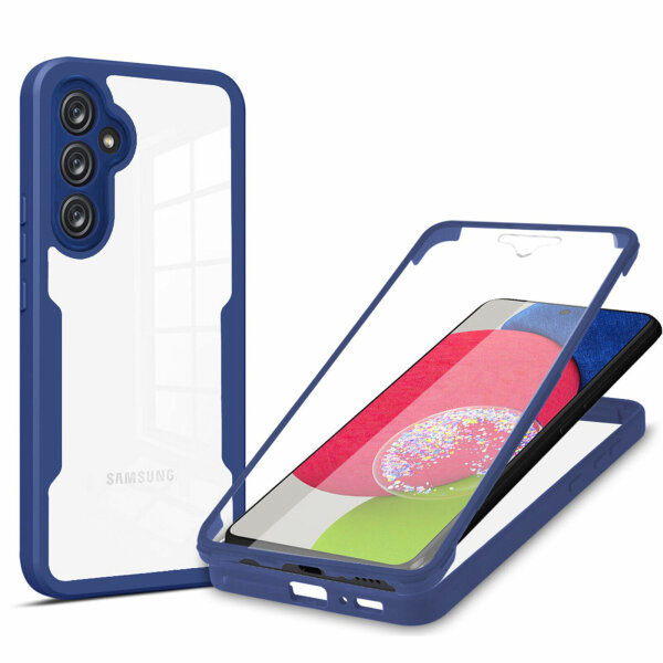 360° Grad Hülle für Samsung Galaxy A54 5G vollschutz Integriertem Displayschutz Blau