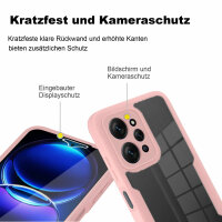 360° Grad Hülle Xiaomi Redmi 12 4G Rundum vollschutz Integriertem Displayschutz Rosa
