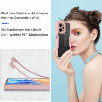 360° Grad Hülle Xiaomi Redmi 12 4G Rundum vollschutz Integriertem Displayschutz Rosa