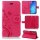 Huawei Handy Tasche Handyhülle Schutz Hülle Blumen Flip Cover Buch Case Etui Huawei P30 Pink