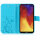 Huawei Handy Tasche Handyhülle Schutz Hülle Blumen Flip Cover Buch Case Etui Huawei Y6 2019 Blau