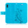 Huawei Handy Tasche Handyhülle Schutz Hülle Blumen Flip Cover Buch Case Etui Huawei Y6 2019 Blau